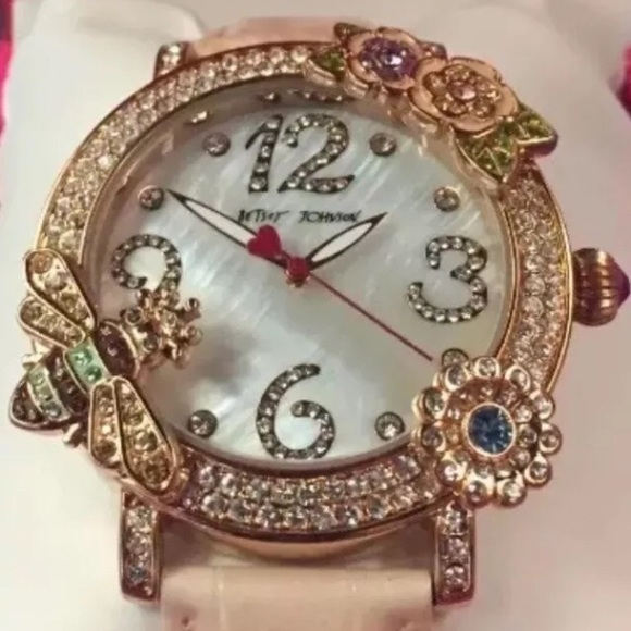 Betsey Johnson 🐝 QUEEN BEE WATCH FLORAL MOTIF - Picture 6 of 8
